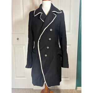 Ann Demeulemeester black wool peacoat size Eu 36